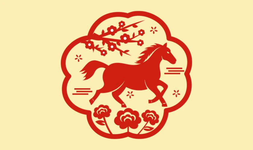 Logo Tết 2026 biểu tượng con Ngựa mạnh mẽ