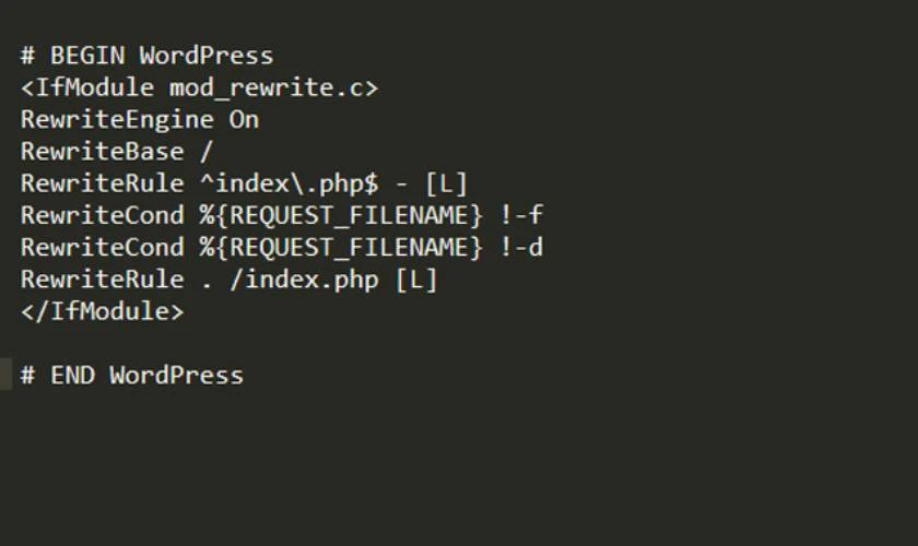 Kiểm tra file .htaccess
