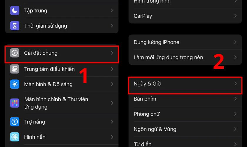 Đặt lại ngày và giờ chính xác