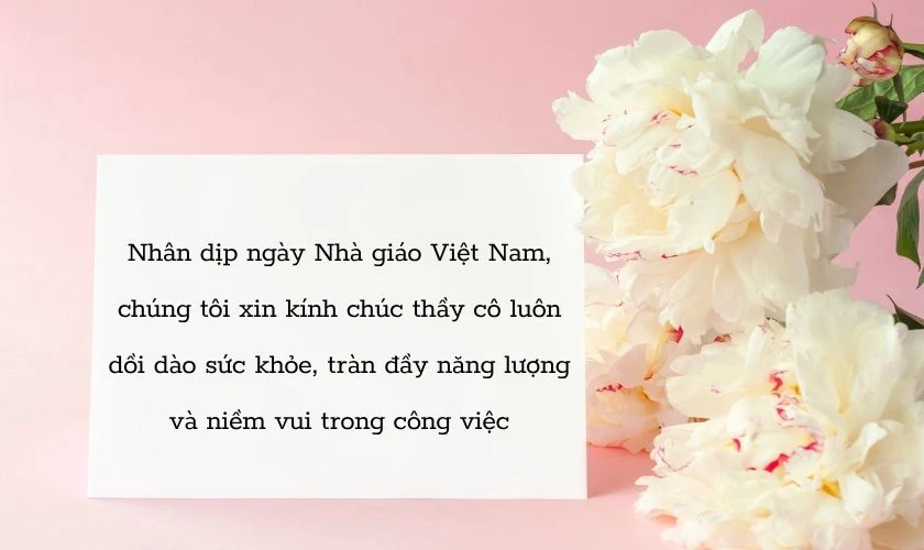 Lời cảm ơn thầy cô của phụ huynh