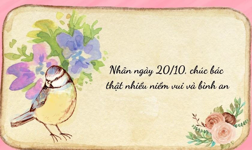 Ảnh chúc 20/10 cho bác gái đẹp nhất, ý nghĩa và ấn tượng