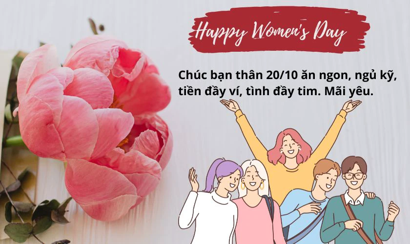 Lời chúc 20/10 cho bạn thân