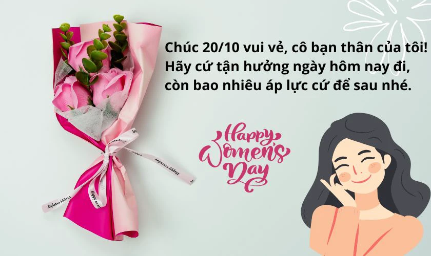 Lời chúc 20/10 cho bạn thân khác giới