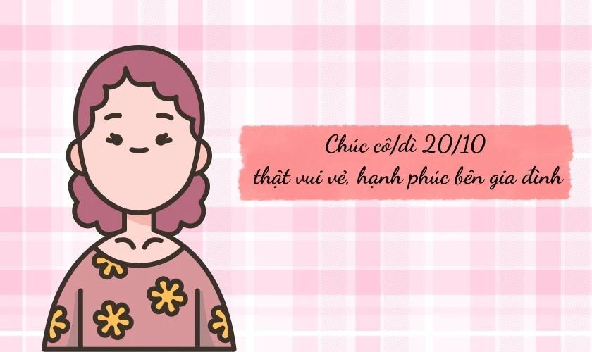 Lời chúc 20/10 cho cô dì ngắn gọn