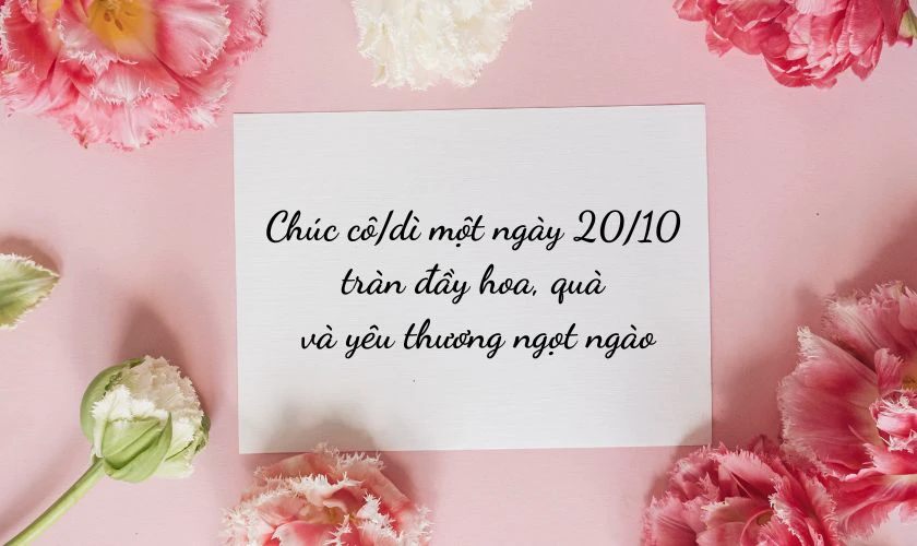 Hình ảnh 20/10 cho cô dì, thím, đẹp