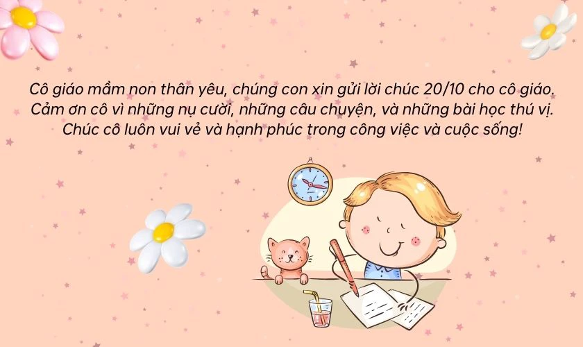 Lời chúc 20/10 cho cô giáo mầm non
