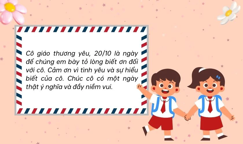 Lời chúc 20/10 cho cô giáo tiểu học