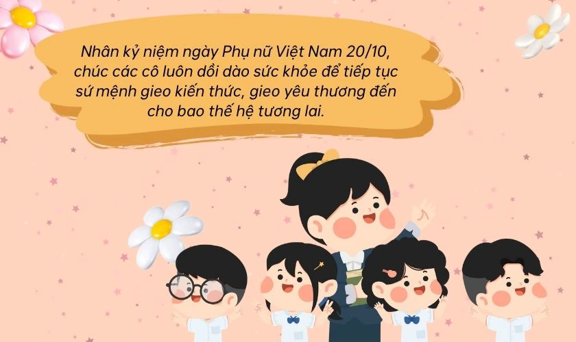 Lời chúc 20/10 cho cô giáo cấp 2