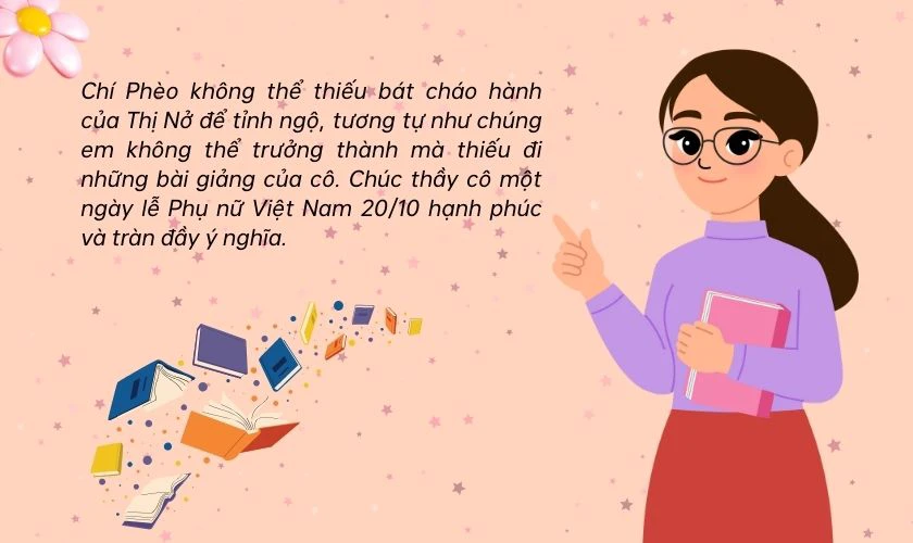 Lời chúc 20/10 cho cô giáo dạy Văn
