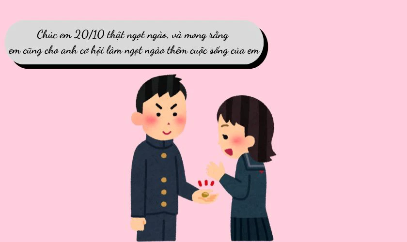 Lời chúc 20/10 cho crush thổ lộ tình cảm