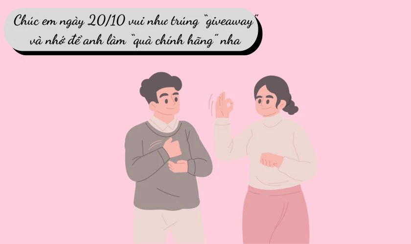 Lời chúc 20/10 cho crush chơi chữ, hot trend