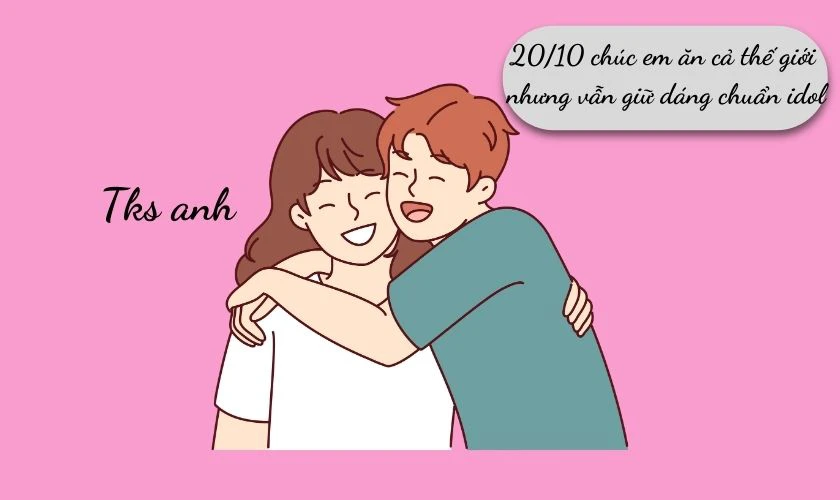 Lời chúc 20/10 cho em gái hài hước, bá đạo