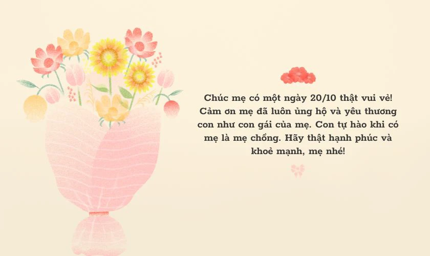 Lời chúc 20/10 cho mẹ chồng chiếm trọn tình cảm