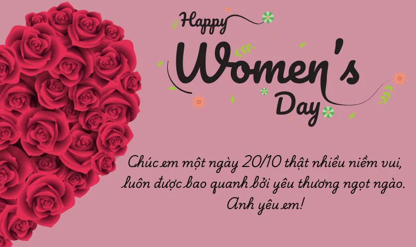 Thiệp chúc mừng 20/10 gửi tặng người yêu