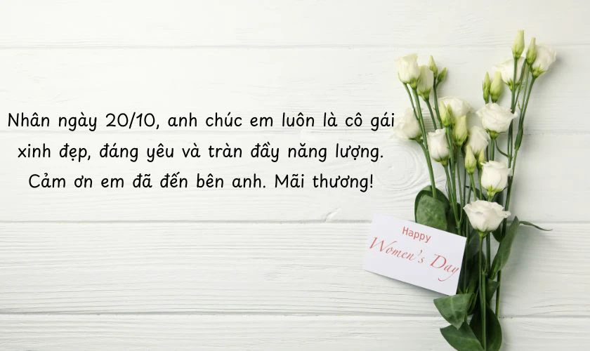 Mẫu thiệp chúc mừng gửi người yêu nhân ngày Phụ nữ Việt Nam