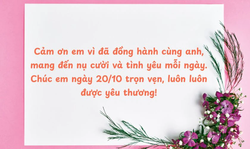 Lời chúc 20/10 cho người yêu hay nhất