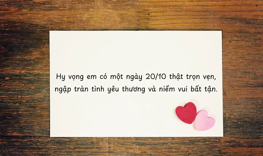 Lời chúc 20/10 cho bạn gái mới quen