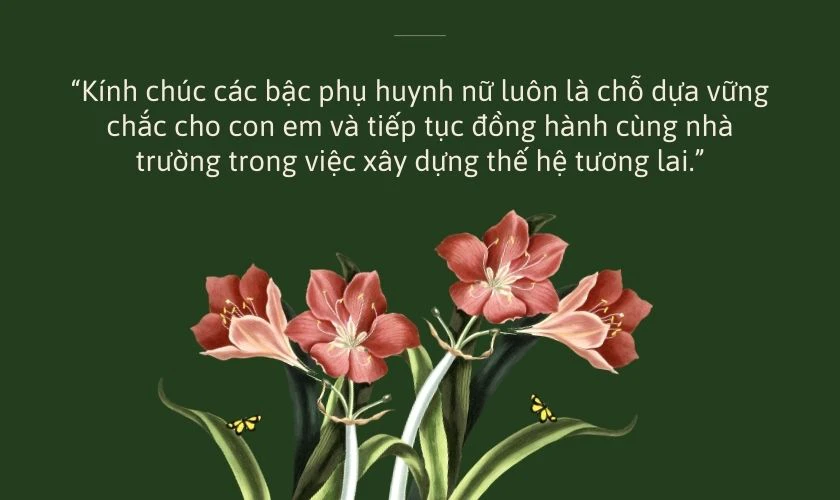 Lời chúc 20/10 cho các bậc phụ huynh của Hiệu trưởng nhà trường