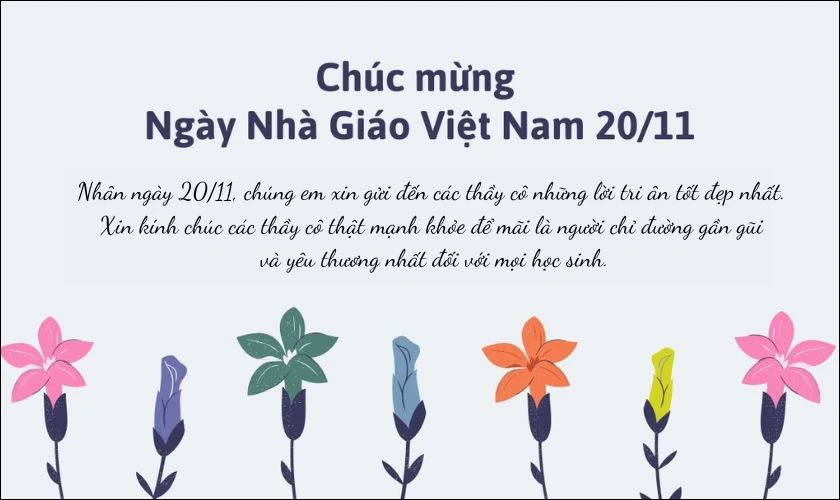 Lời chúc hay ngày Nhà giáo Việt Nam dành cho học sinh cấp 3 tham khảo nhanh