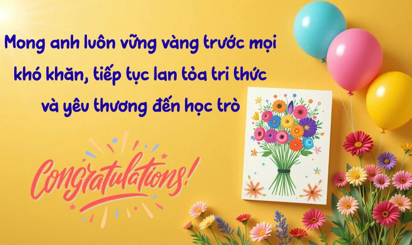 Lời chúc cho chồng làm giáo viên