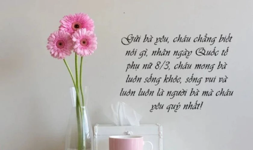 Lời nói Quốc tế Phụ nữ tặng bà ngoại ấm áp, tình cảm