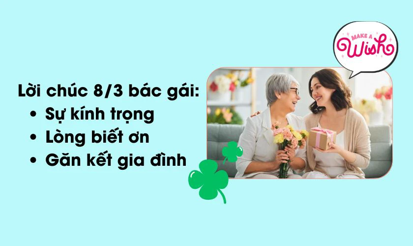 Lời chúc 8/3 cho bác gái có ý nghĩa gì