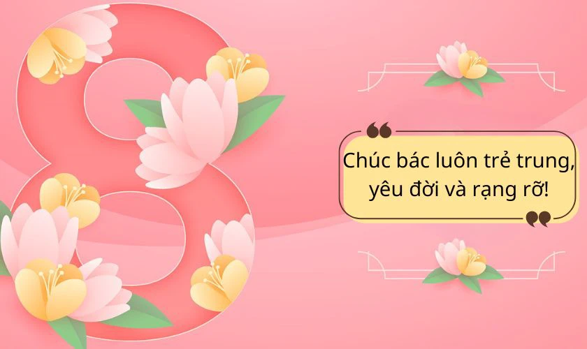 Lời chúc 8/3 cho bác gái ngắn gọn