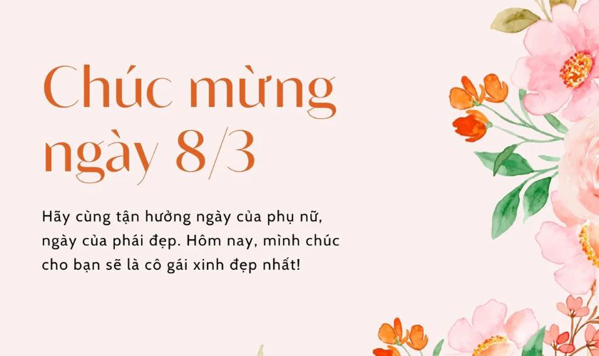 Ảnh câu chúc 8/3 cho bác gái ấn tượng nhất