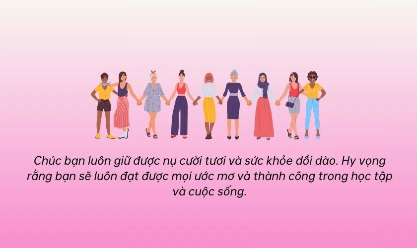 Lời chúc 8/3 cho bạn nữ trong lớp
