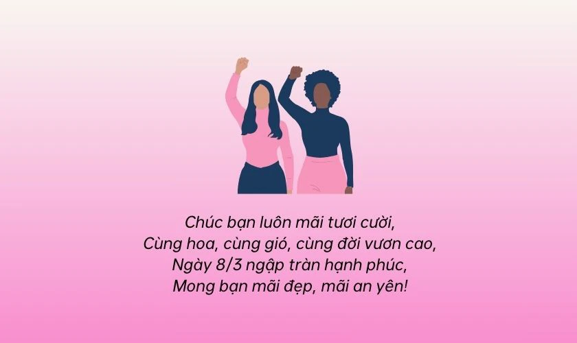 Lời chúc 8/3 cho bạn bè bằng thơ độc đáo