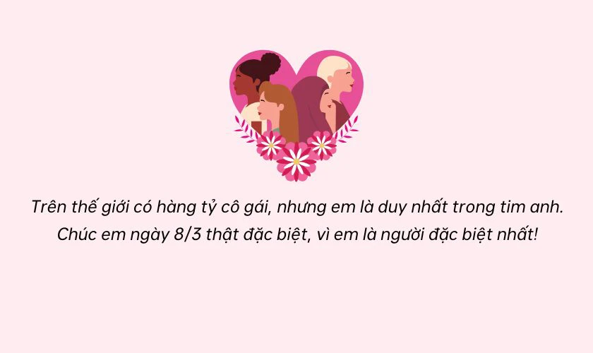 Lời chúc 8/3 tặng bạn gái ngọt ngào