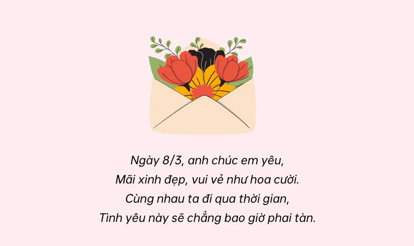 Lời chúc 8/3 tặng bạn gái bằng thơ độc đáo có 1-0-2