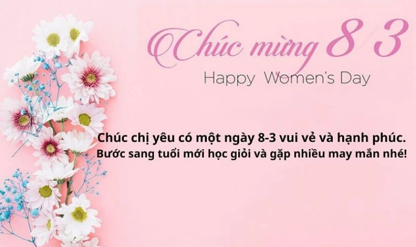 Hình ảnh lời nói Quốc tế Phụ nữ tặng chị gái 2025 ấn tượng