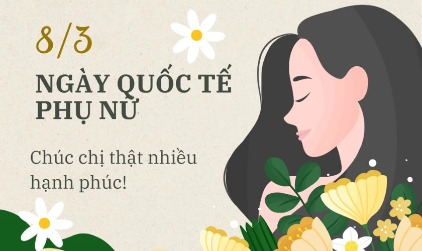 Hình ảnh chúc mừng 8/3 cho chị chồng
