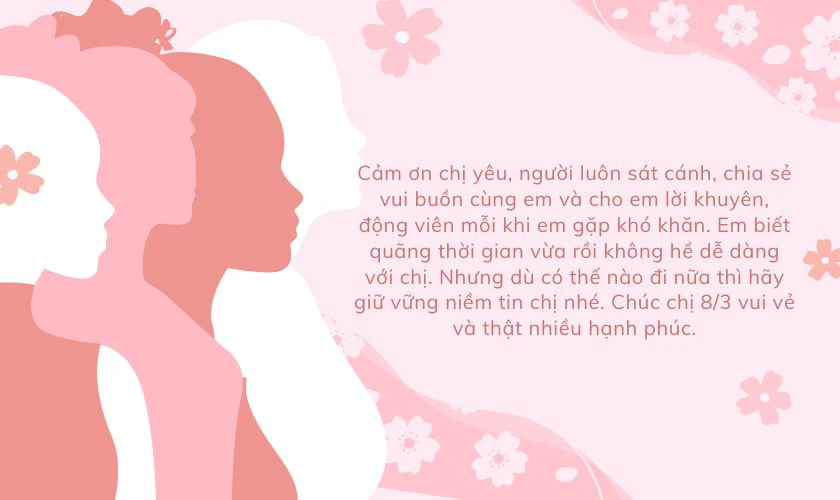 Lời chúc 8/3 cho chị chồng ngắn gọn