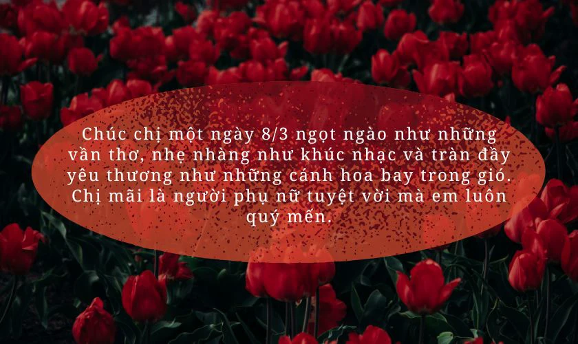 Lời chúc 8/3 cho chị chồng hài hước
