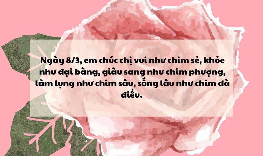Lời chúc 8/3 cho chị chồng dễ thương nhất