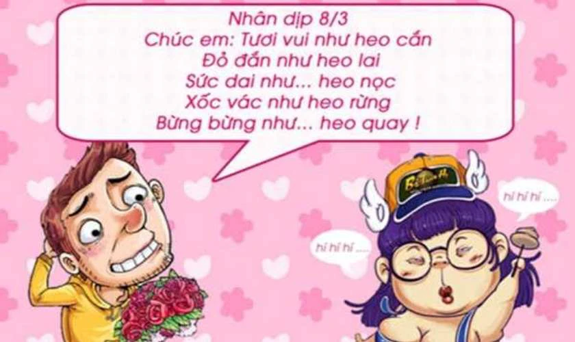 Lời chúc 8/3 tặng khách hàng nữ hài hước