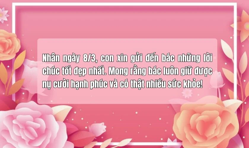 Lời chúc 8/3 cho mẹ người yêu 2025 ý nghĩa nhất