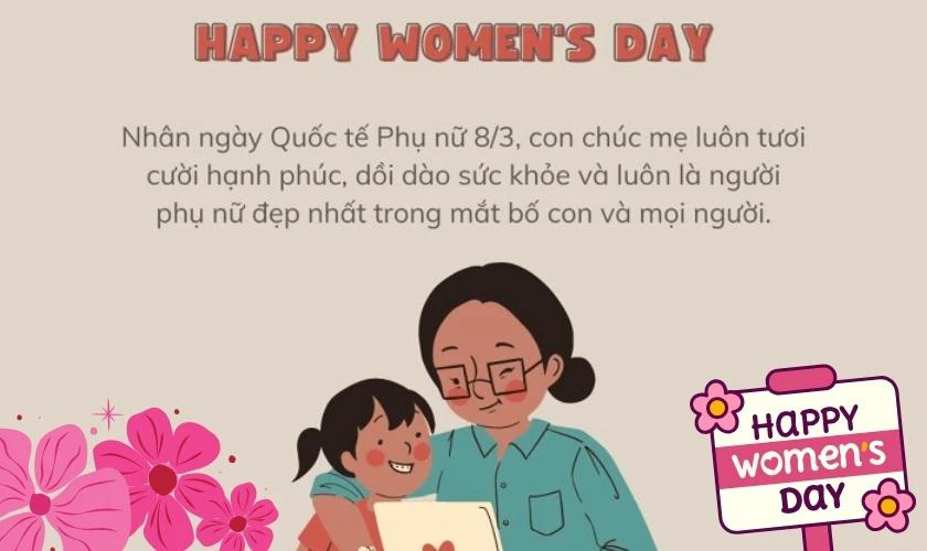 Hình ảnh lời chúc 8/3 cho mẹ vợ