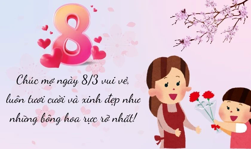 Lời chúc 8/3 cho mợ dễ thương nhất
