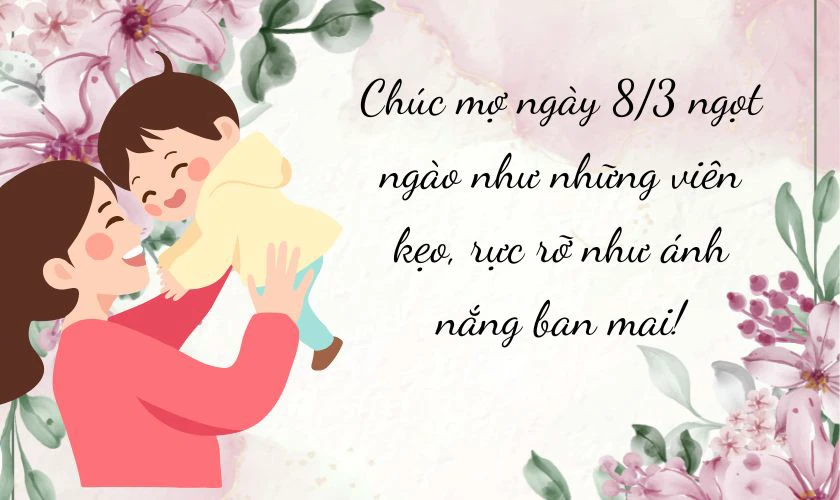 Hình ảnh lời chúc 8/3 cho mợ ấn tượng