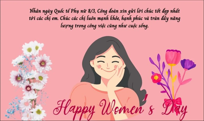 Lời chúc 8/3 cho nhân viên từ công đoàn