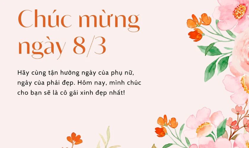 Hình ảnh câu chúc mừng 8/3 cho nhóm