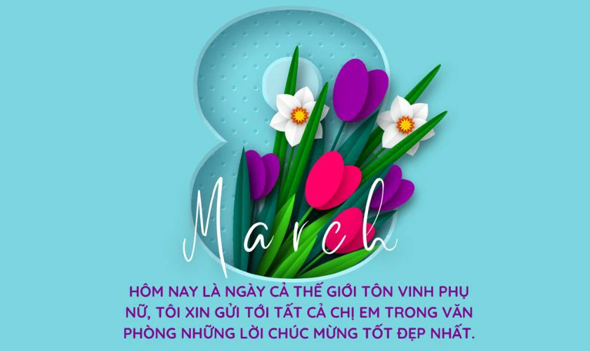 Hình ảnh câu chúc mừng ngày Quốc tế Phụ nữ cho nhóm
