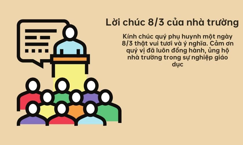 Lời chúc 8/3 cho phụ huynh học sinh của nhà trường