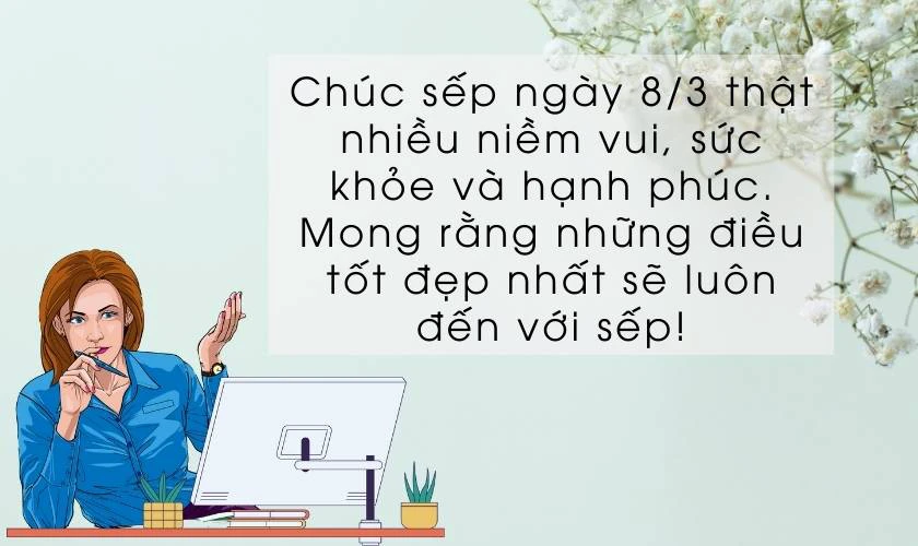 Hình ảnh lời chúc 8/3 cho sếp nữ