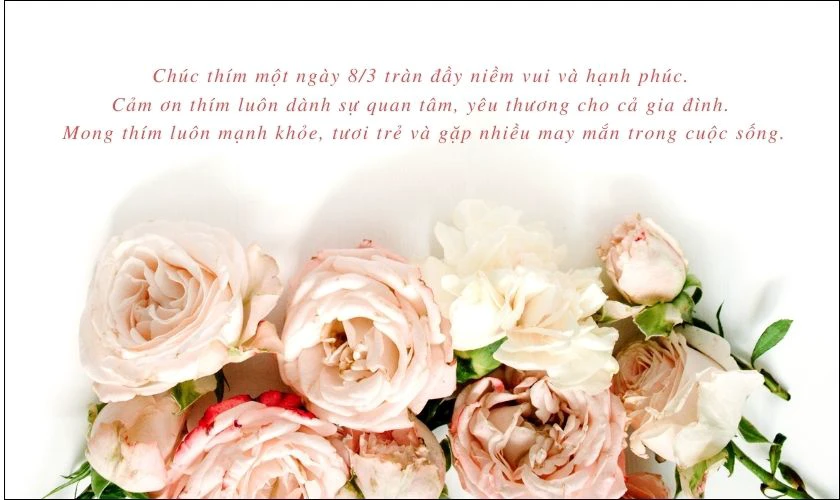 Lời chúc 8/3 cho thím ấm áp, chân tình