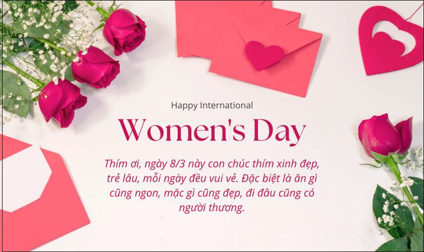 Hình ảnh lời chúc 8/3 cho thím đẹp