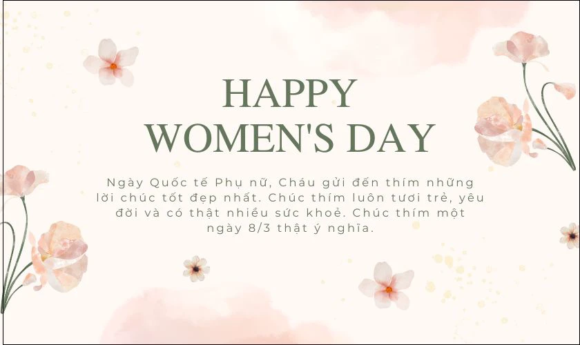 Hình ảnh lời chúc Quốc tế Phụ nữ dành cho thím